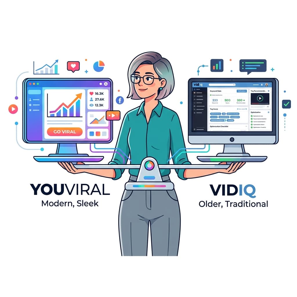 Youviral vs VidIQ: ¿Cuál es mejor para creadores en español?
